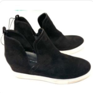 Steven By Steve Madden Womens Canares Fashion Sneakers Shoes Black Suede 7.5